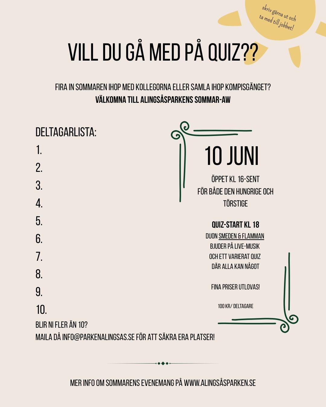 Skriv gärna ut och sätt upp i lunchrummet på jobbet!